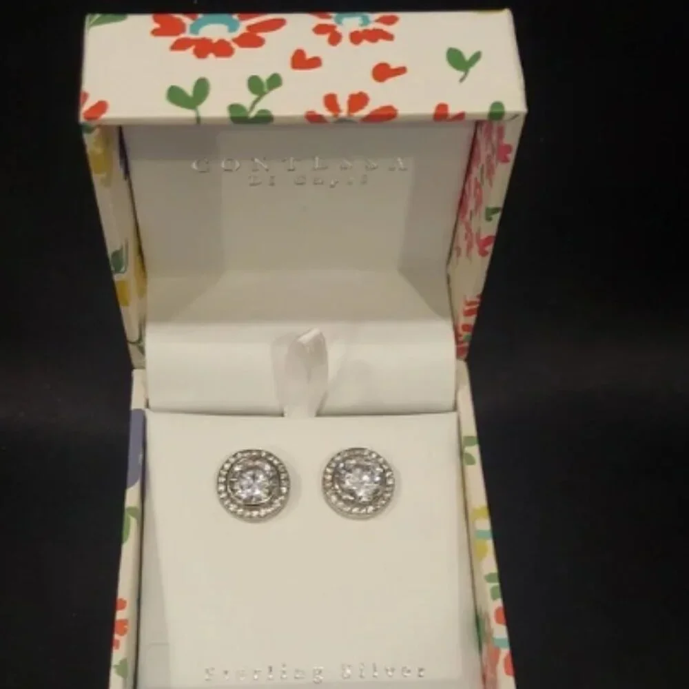 CONTESSA DI CAPRL STERLING SILVER EARRINGS - Picture 3 of 5